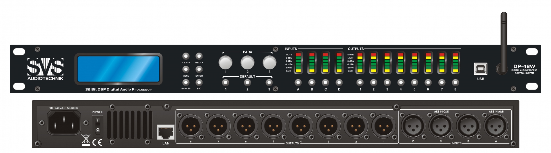 SVS Audiotechnik DP-48W Цифровой процессор: 4 входа 8 выходов в Туапсе